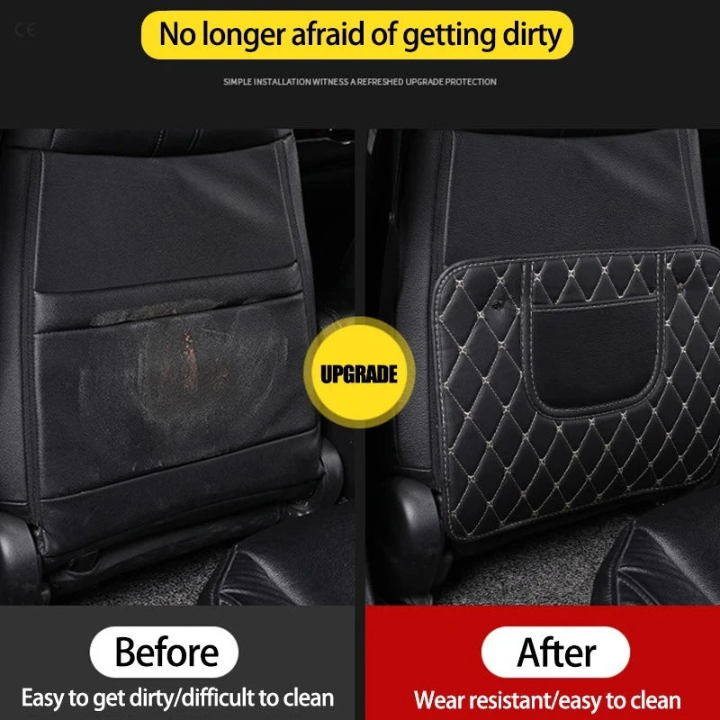 New PU Leather Car Anti-Kick Mats Auto Seat Back Protector Cover For Children Car Back Seat Anti-Dirty Pad Car Accessories