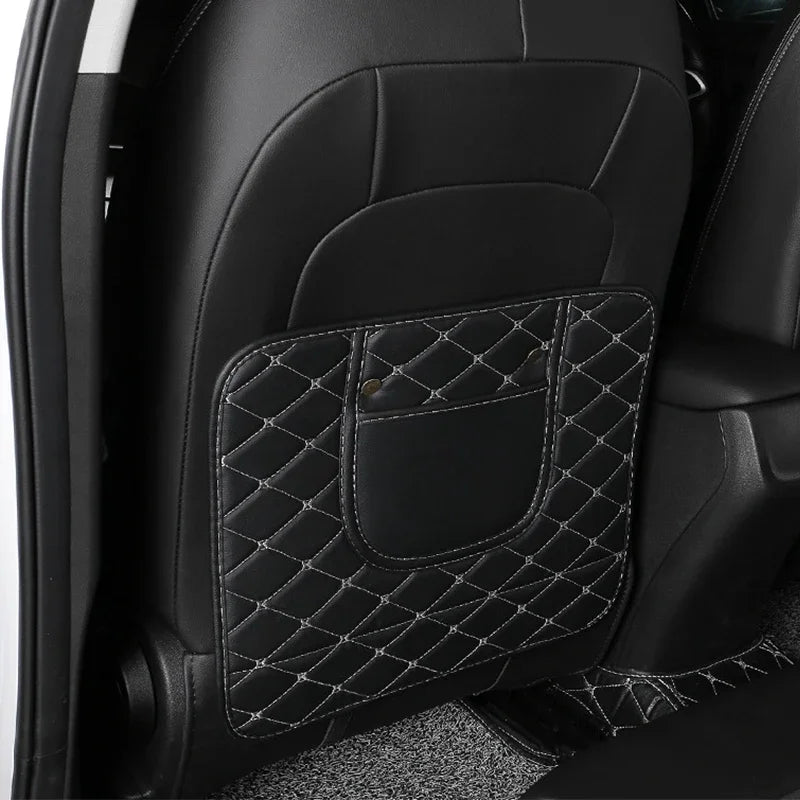 New PU Leather Car Anti-Kick Mats Auto Seat Back Protector Cover For Children Car Back Seat Anti-Dirty Pad Car Accessories