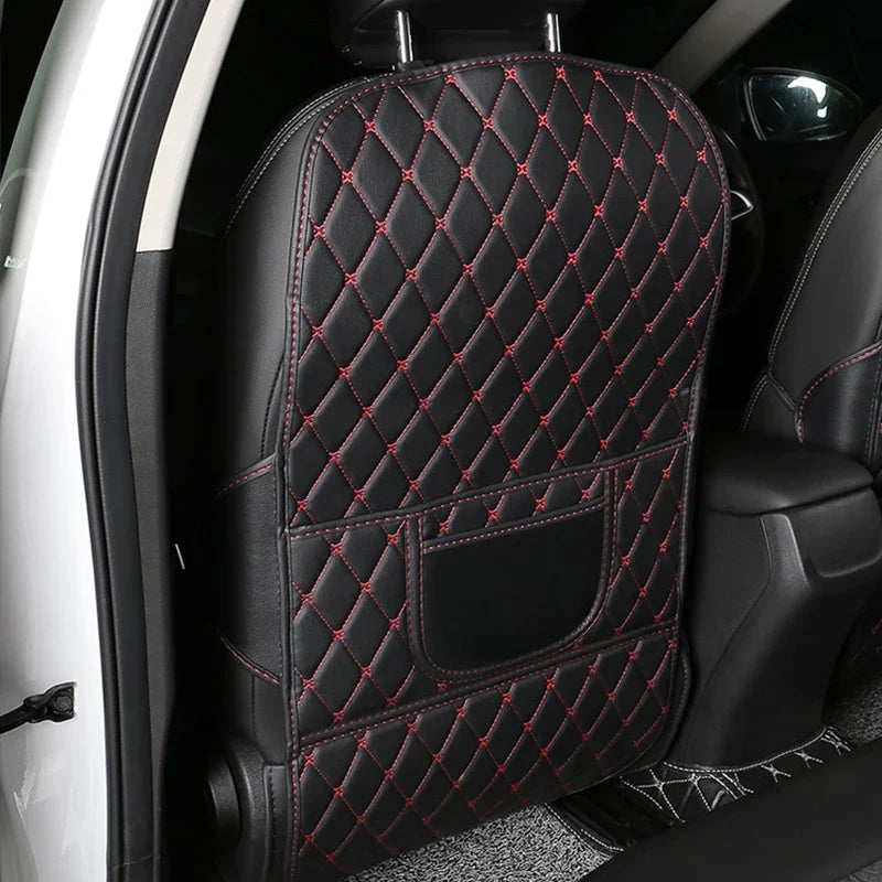 New PU Leather Car Anti-Kick Mats Auto Seat Back Protector Cover For Children Car Back Seat Anti-Dirty Pad Car Accessories