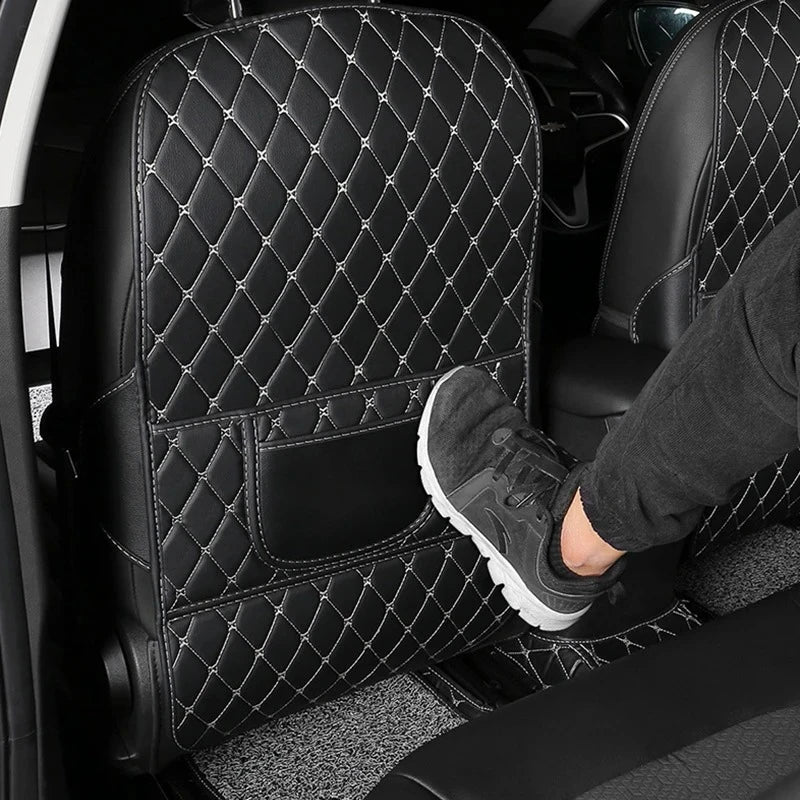 New PU Leather Car Anti-Kick Mats Auto Seat Back Protector Cover For Children Car Back Seat Anti-Dirty Pad Car Accessories